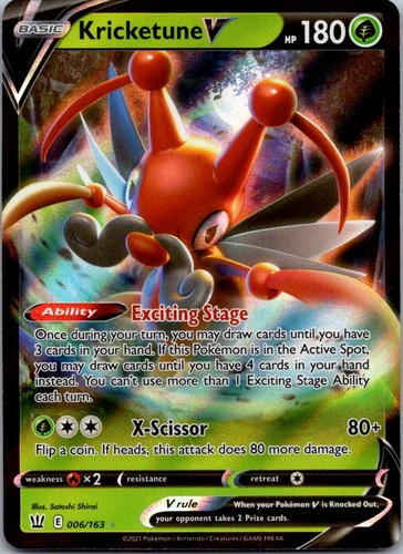 SWSH05: Battle Styles #006/163 Kricketune V