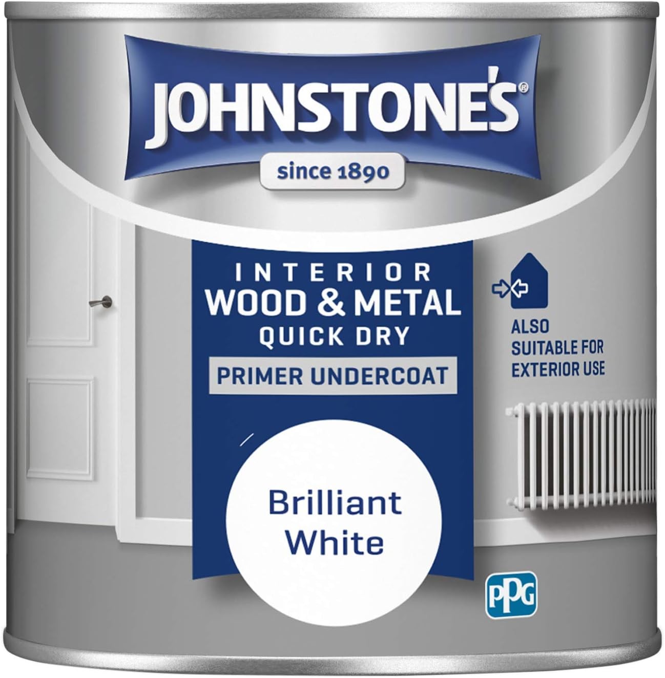 Johnstone's - Quick Dry Gloss Primer Undercoat - Brilliant White - Water Based