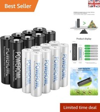Eco-Friendly 16-Pack Rechargeable Batteries - 8 AA and 8 AAA for Versatility 36.95 per battery