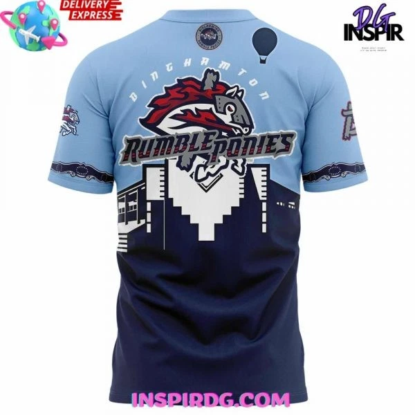 Bingha*mton Rumble Ponies Independence Day 2025 3D T-Shirt