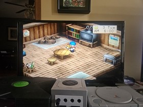 Sony PlayStation 1 PS1 SCPH-5501 Bundle 2Controllers Harvest Moon Memory Card