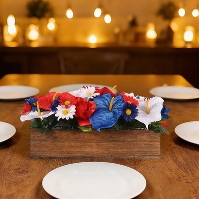 Durable Fabric Flower Composition Suitable For Year Rounds Office Or Cafes Use
