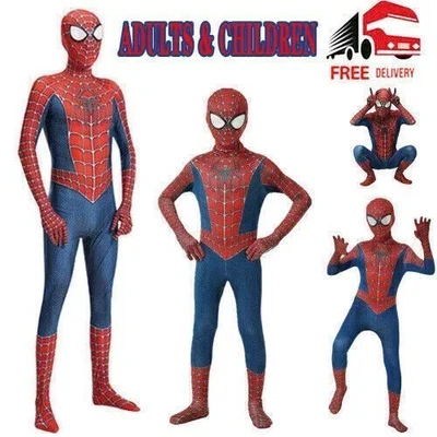 Spiderman Kostüm Kinder Cosplay Cosplay Karneval Schulparty Overall Christmas