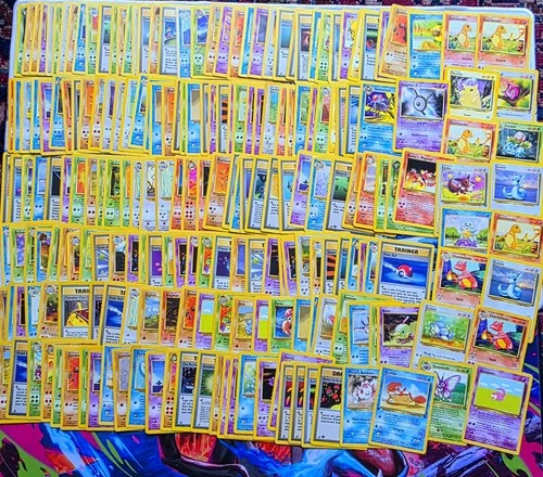 Vintage Pokemon Card Lot WOTC Sets Era Fire 150+ MP - DMG Charmander Pikachu