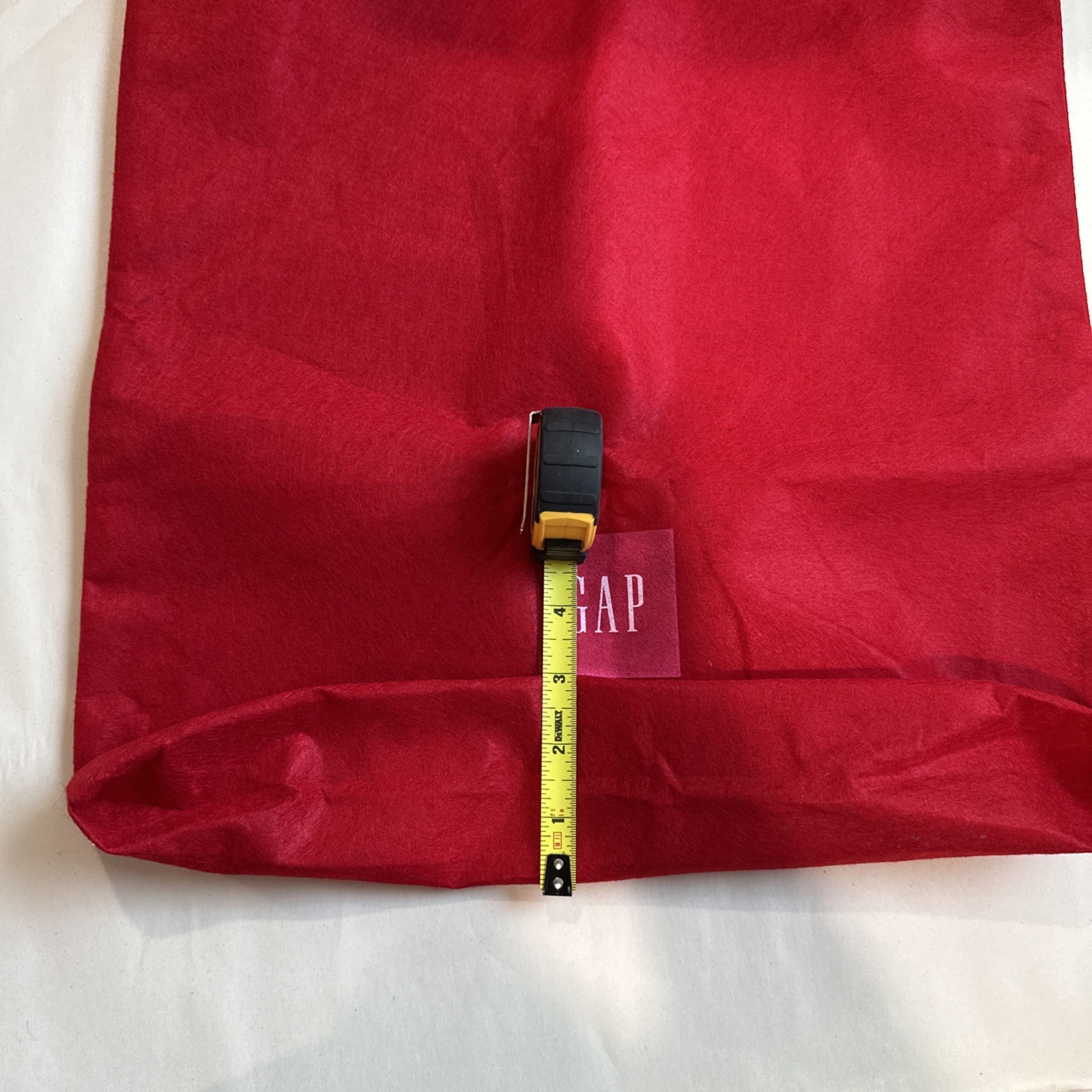 Gap Red Felt Drawstring Store Bag Large - image 6