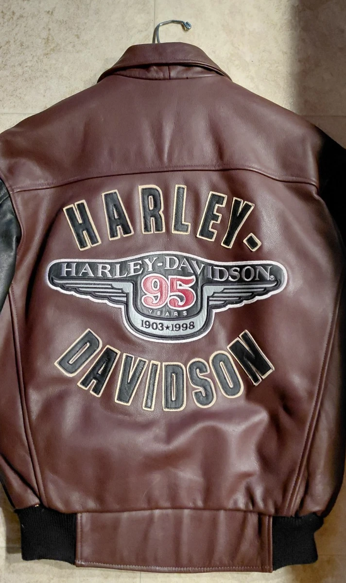 Harley Davidson 95th Anniversary Leather Jacket for sale - eBay