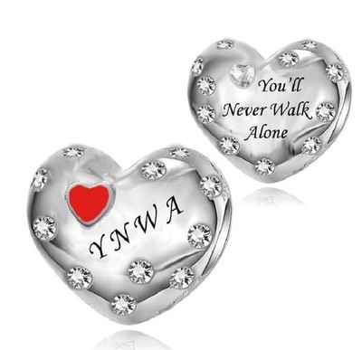 YNWA YOU LL NEVER WALK ALONE HERZ LIVERPOOL KELTISCHER CHARM   925 STERLING SILBER