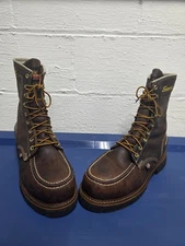 Thorogood 804-3898 Men's Moc Toe - Brown Leather Safety Toe Work