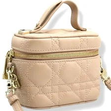 CHRISTIAN DIOR Vanity Shoulder Bag: Mini 4000 W11H10Dcm Pink w/o accessories;--