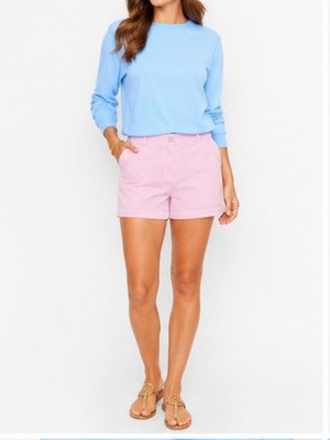 NWT Southern Tide Caroline Seersucker 5  Shorts Geranium Pink Size 6