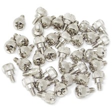 Honbay 40PCS 6 -32x5 M3.5 PC Computer Case Thumbscrews Thumb white nickel