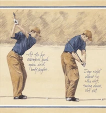 Wallpaper, bordeR, Wall, DECOR, LEARN HOW TO SWING A GOLF CLUB SPORTS DEN 