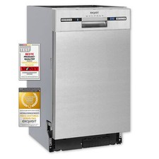 Exquisit Geschirrspüler EGSP9309-EF-030E inox | Spülmaschine 45 cm 