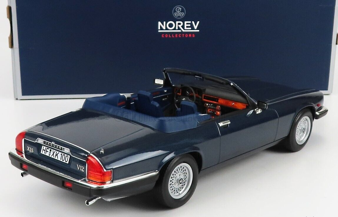 JAGUAR XJS V12 CABRIOLET BLUE METAL 1988 NOREV 182636 1:18