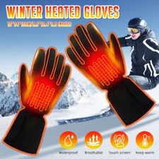 Winter Electric Heated Gloves Rechargeable Battery Hand Warm Windproof Thermal