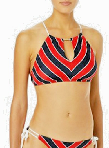 red white blue striped bikini