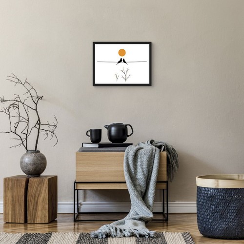 Cuadro Poster de Pared 40x30cm Póster Marco Cuadro Aves Sol Wall Art Prints - Imagen 5 de 10