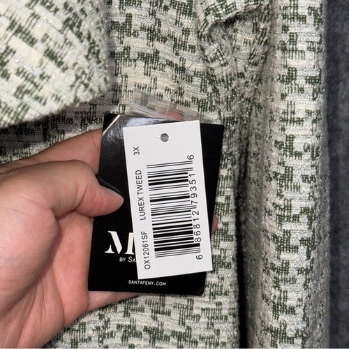 NWT Mo-Ka by Santa Fe Apparel Lurex Tweed Cotton Blend Jacket- Sz 3X - Picture 9 of 9