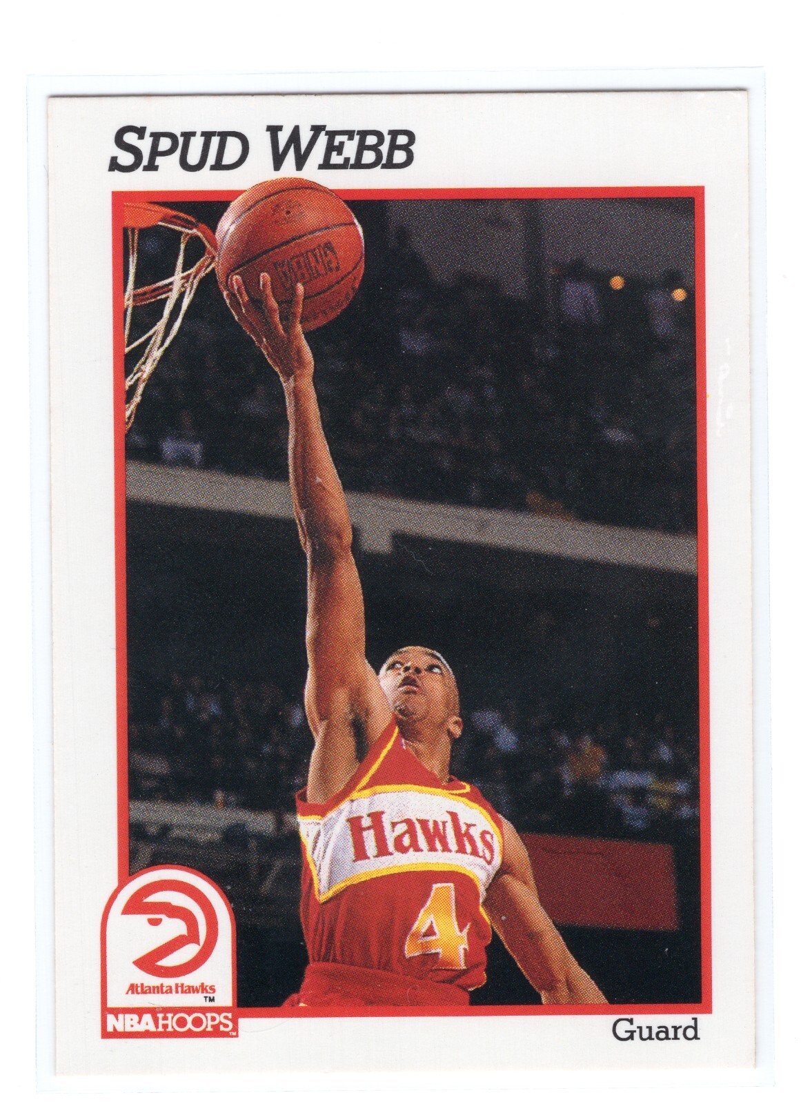 1991-92 Hoops Atlanta Hawks Basketball Card #6 Spud Webb