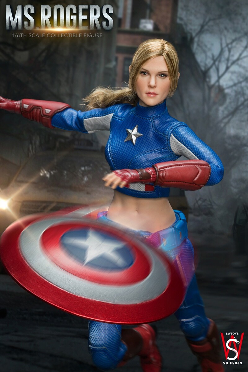 SWTOYS MS.Rogers Female Captain America 1/6 Action Figure