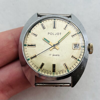 RARE POLJOT USSR Watch Wrist Soviet Vintage 17 jewels Old Classic