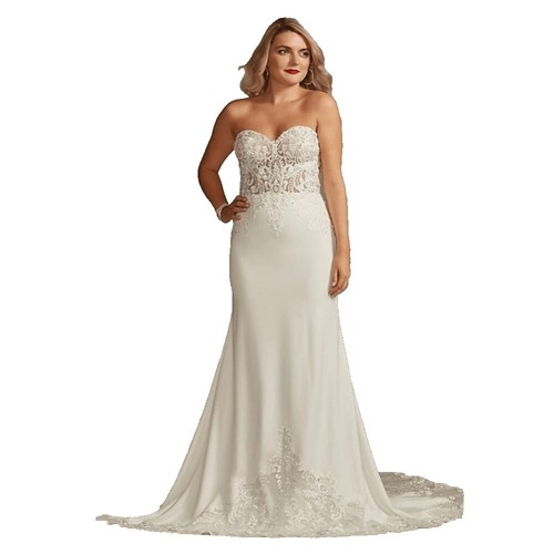 GALINA SIGNATURElace sheer beaded bodice wedding dressSTYLE# SV830 | eBay