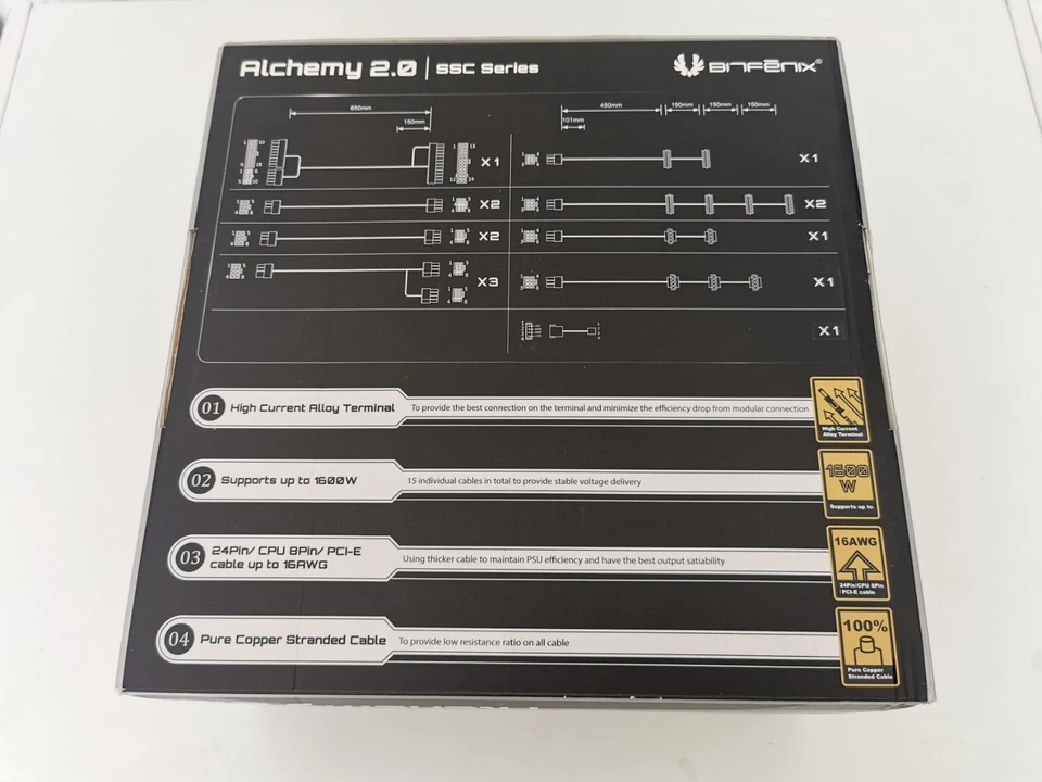 Set Cavi Sleeve BitFenix Alchermy 2.0 Per Alimentatori Seasonic - Imagen 2 de 3