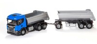 Emek 20604 - Scania G Tipper Truck Blau & Trailer - Kipper Lkw - 1:25