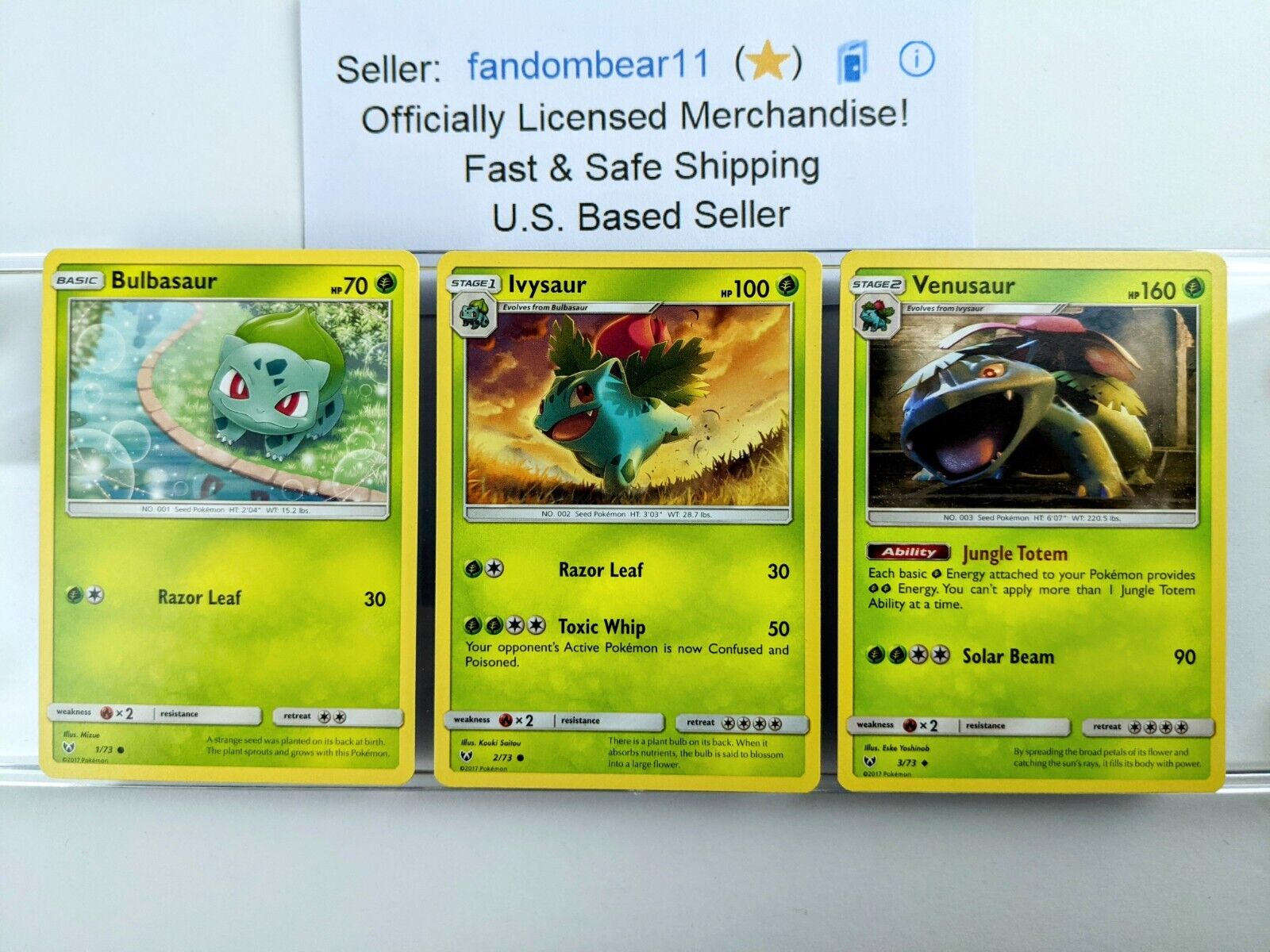 2017 Pokemon Sun & Moon Shining Legends #1 Bulbasaur-Reverse Foil PSA 9 on  Goldin Marketplace