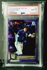 2022 Bowman Chrome Sapphire MJ Melendez RC Purple /25 #25 Royals PSA 10