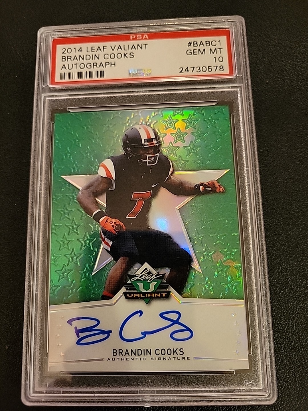 Brandin Cooks Leaf Valiant #BABC1 Autograph