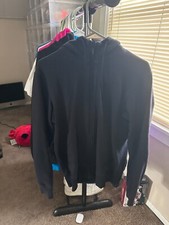 Y-3 Blue zip up hoodie size medium logo on back