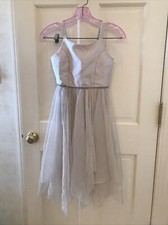 Girls Cat  Jack Pale Beige Party Dress Size Med