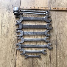 10 Vintage Usa Bonney Spanners And 1 Socket Whitworth And Af Sizes.