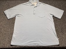 Tommy Bahama Relax Polo Shirt Mens XLT Tall Blue Striped 100 Cotton Pocket