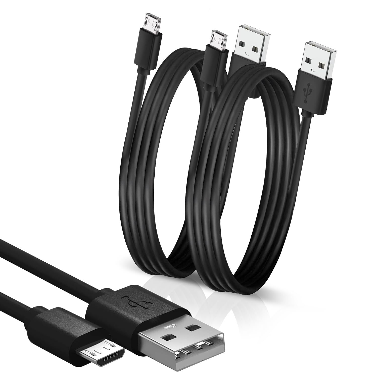BRENDAZ 2-Pack Micro USB Cable Fast Charging Android Data Sync Cord