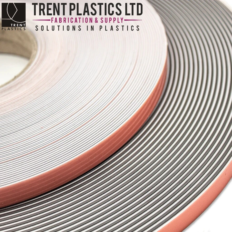 Self adhesive magnetic tape/strip 2 part per metre, double glazing fixing 12mm