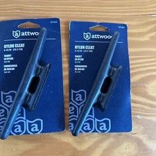 Attwood Nylon Cleat - 6-1/2" Lot Boat Dock Mooring Black Pre-drilled Kayak