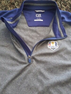 Pull De Golf Cutter & Buck Ryder Cup 2020 – Homme Taille S, Bleu, 1/4 Zip