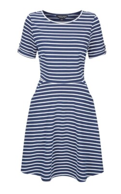 Dorothy Perkins Navy/White Stripe T-shirt Dress Size 8 RRP £35 | eBay UK