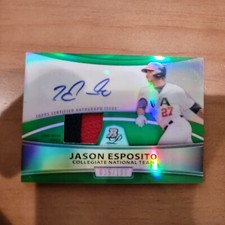 2010 Bowman Platinum Relic Refractor Green /199 Jason Esposito Patch Auto