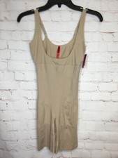 NWT SPANX OPEN BUST MID THIGH BODYSUIT - 'SHAPE MY DAY' SS5615 NUDE SZ M 84