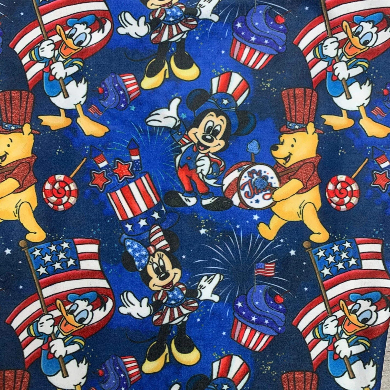 Disney Magical Parade Americana Fireworks Print Leggings w/Pockets Adult & Kid