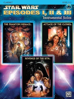 Star Wars Episodes I, II & III Instrumental Solos CLARINET Book & CD NEW ON SALE