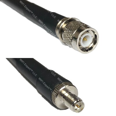 LMR400UF TNC MALE to RP-SMA FEMALE Coaxial RF Cable USA-Ship Lot