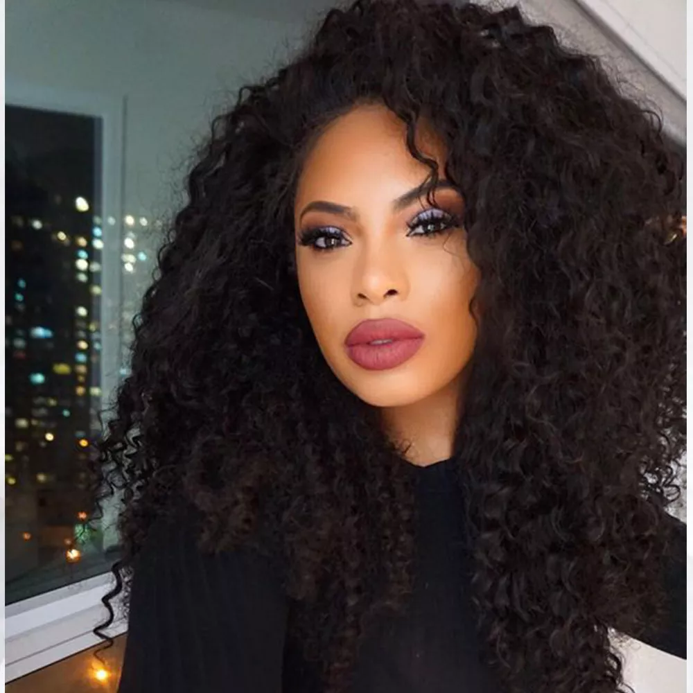 Synthetic kinky clearance wigs