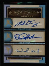 OWINGS / HUDSON / MILEY 2012 UPPER DECK SP SIGNATURE TRIPLE AUTO AX8911