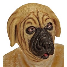 LATEX BULLMASTIFF MASKE # Hundemaske Hunde Kostüm Party Verkleidung Deko 96640