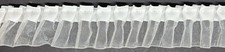 1 1/2" White Pleated Organza  Satin Fabric Trim 10 Yards trimming Bridal Trim