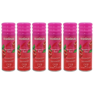 Skintimate Raspberry Rain Moisturizing Shave Gel. Smooth Shave. 7 oz. Pack of 6